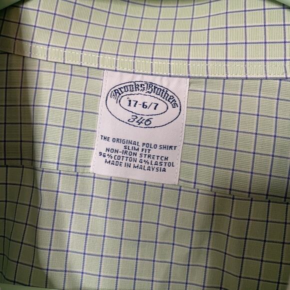 Brooks Brothers mint green button down 17 6/7 - Picture 6 of 7